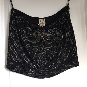 Haute Hippie beaded mini skirt